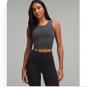 lululemon softstreme ribbed crop tank top